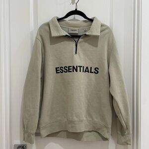 FEAR OF GOD ESSENTIALS SS21 Half-Zip Mock Neck - Green